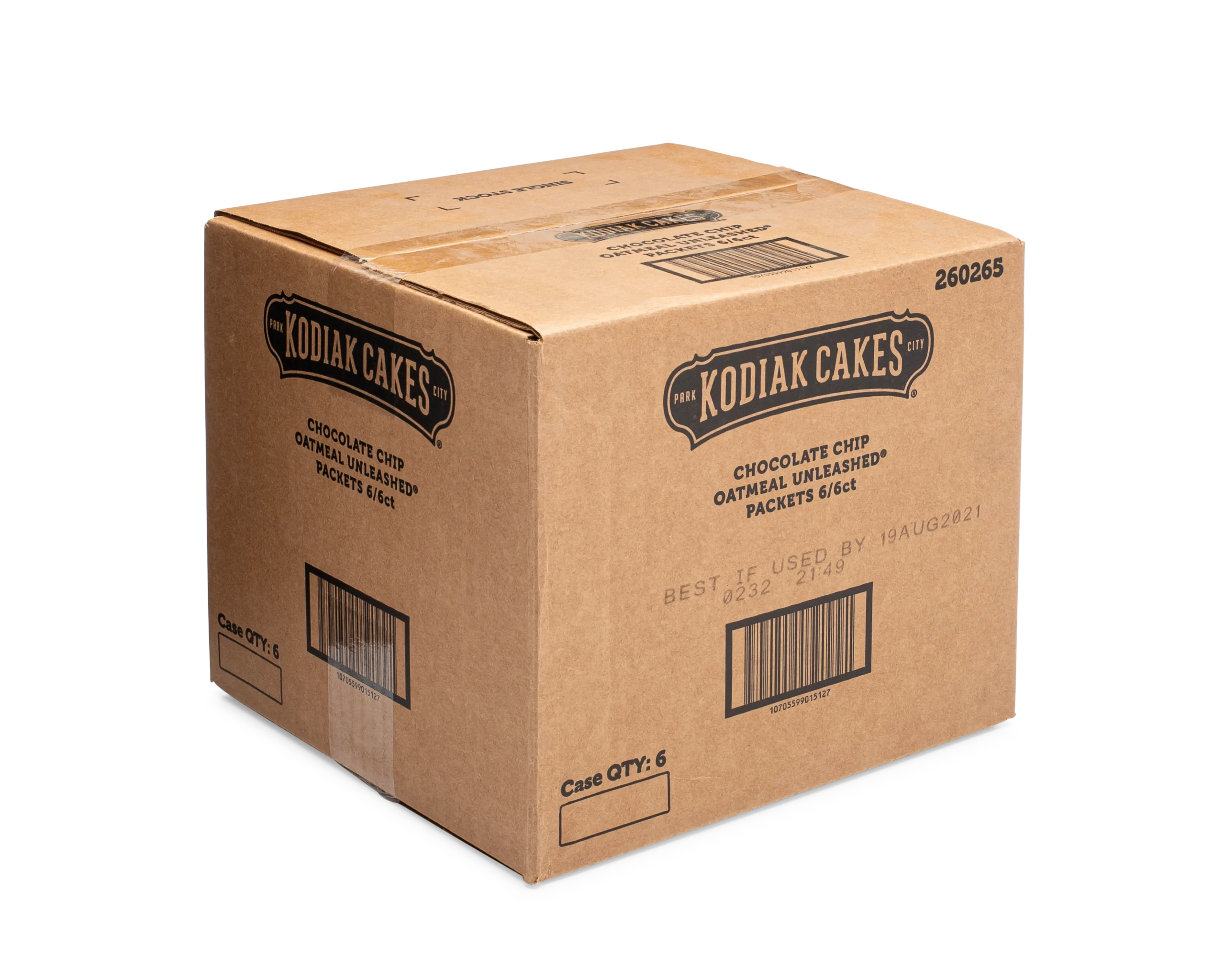 Kodiak Cakes Chocolate Chip Oatmeal Packets 10.58 Ounce Size - 6 Per Case.