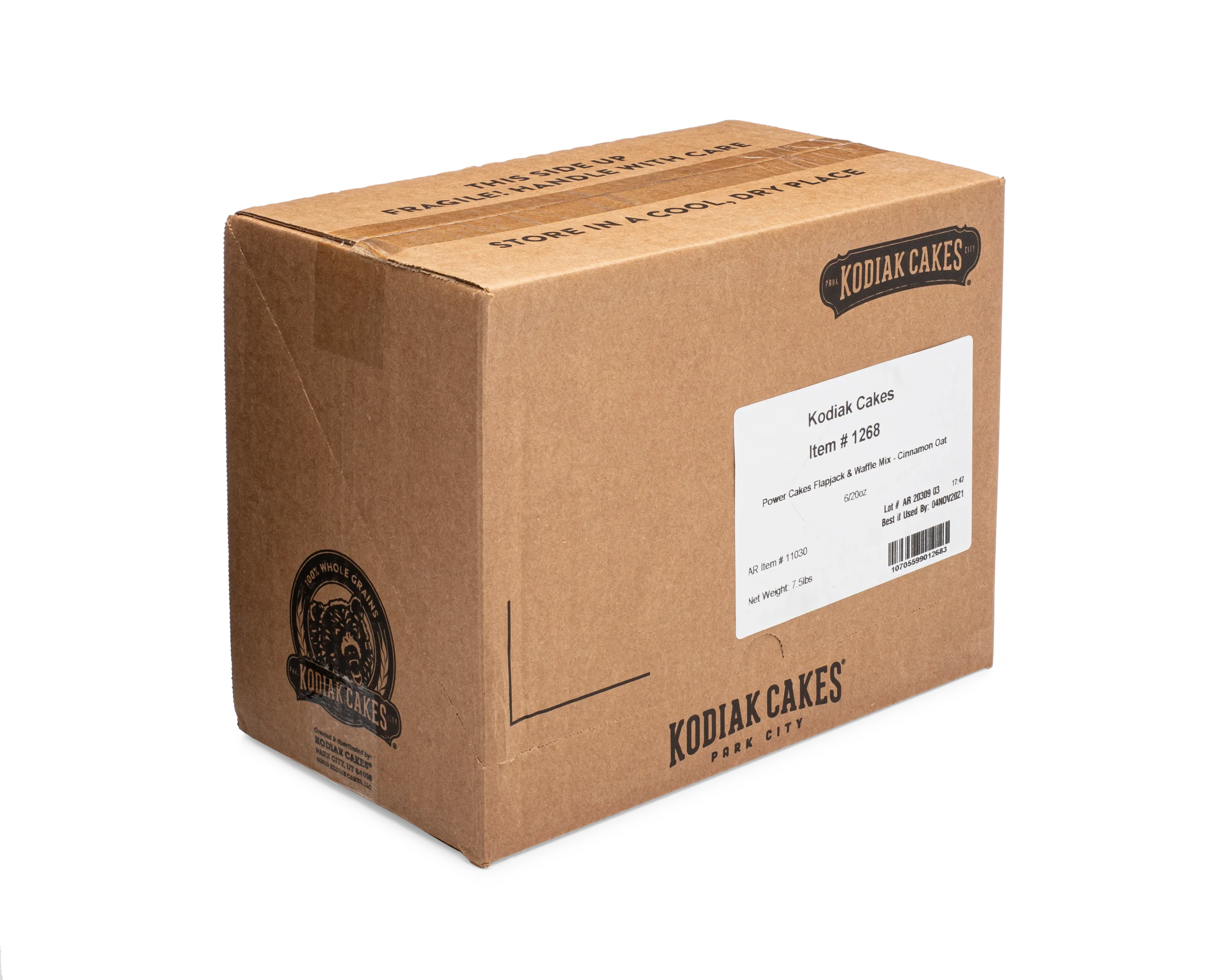 Kodiak Cakes Cinnamon Oat Flapjack Power Cakes 20 Ounce Size - 6 Per Case.