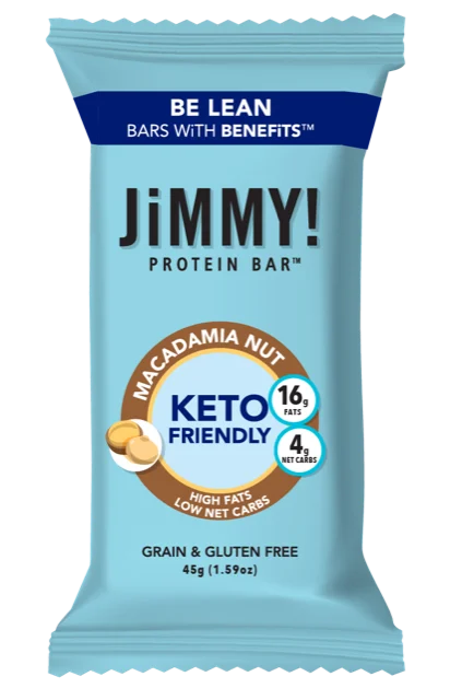Jimmybar! Macadamia Nut Crunch 1.59 Ounce Size - 144 Per Case.