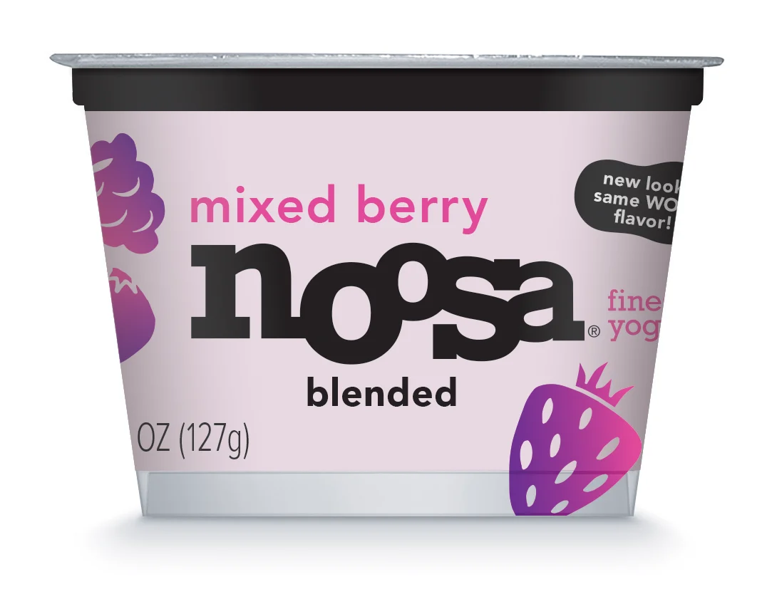 Noosa Yoghurt Mixed Berry 4.5 Ounce Size - 6 Per Case.