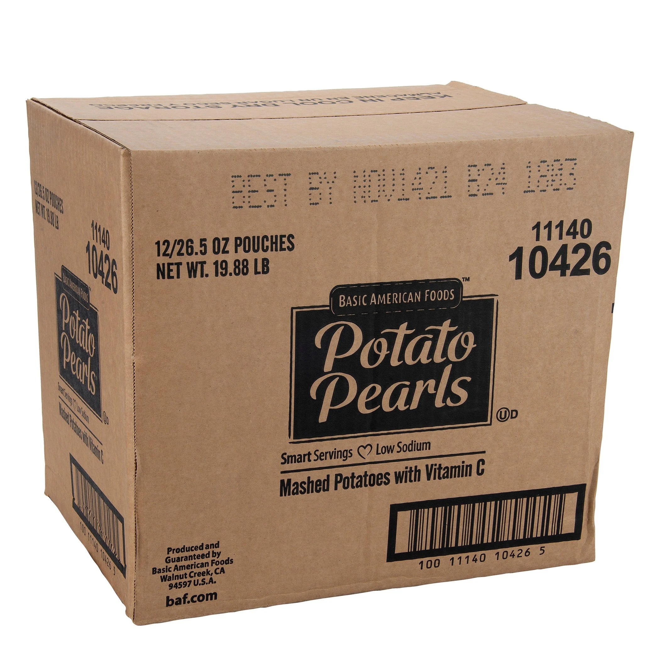 Potato Pearls Smart Servings Mashed Wvitc Low Sodium Quick Prep Servings 26.5 Ounce Size - 12 Per Case.