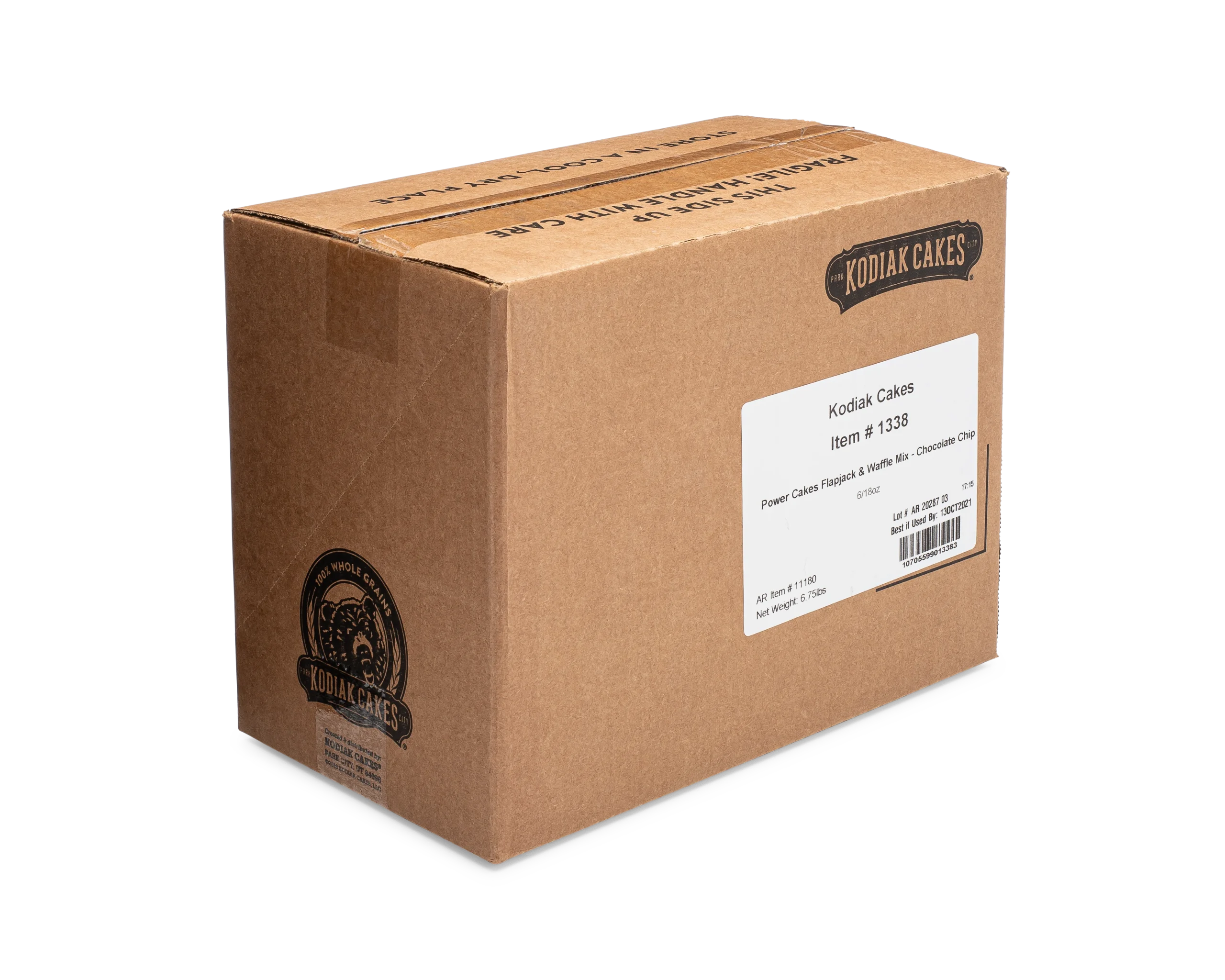 Kodiak Cakes Chocolate Chip Pancake & Wafflemix 18 Ounce Size - 6 Per Case.