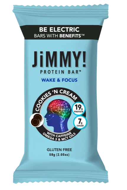 Jimmybar! Wake & Focus Cookies N Cream 2.05 Ounce Size - 144 Per Case.