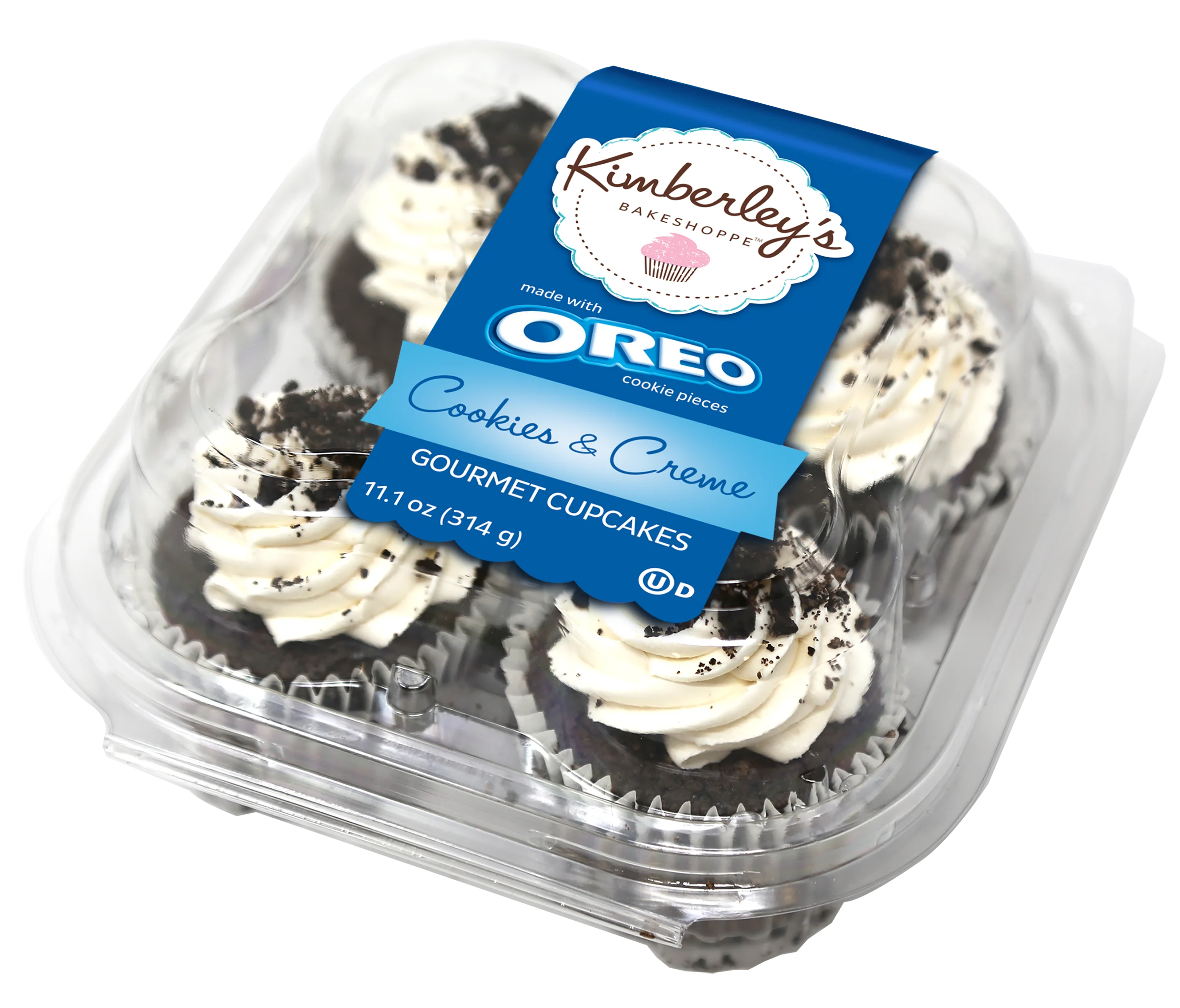 Kimberley's Bakeshoppe Gourmet Oreo Cupcakes 11.1 Ounce Size - 12 Per Case.