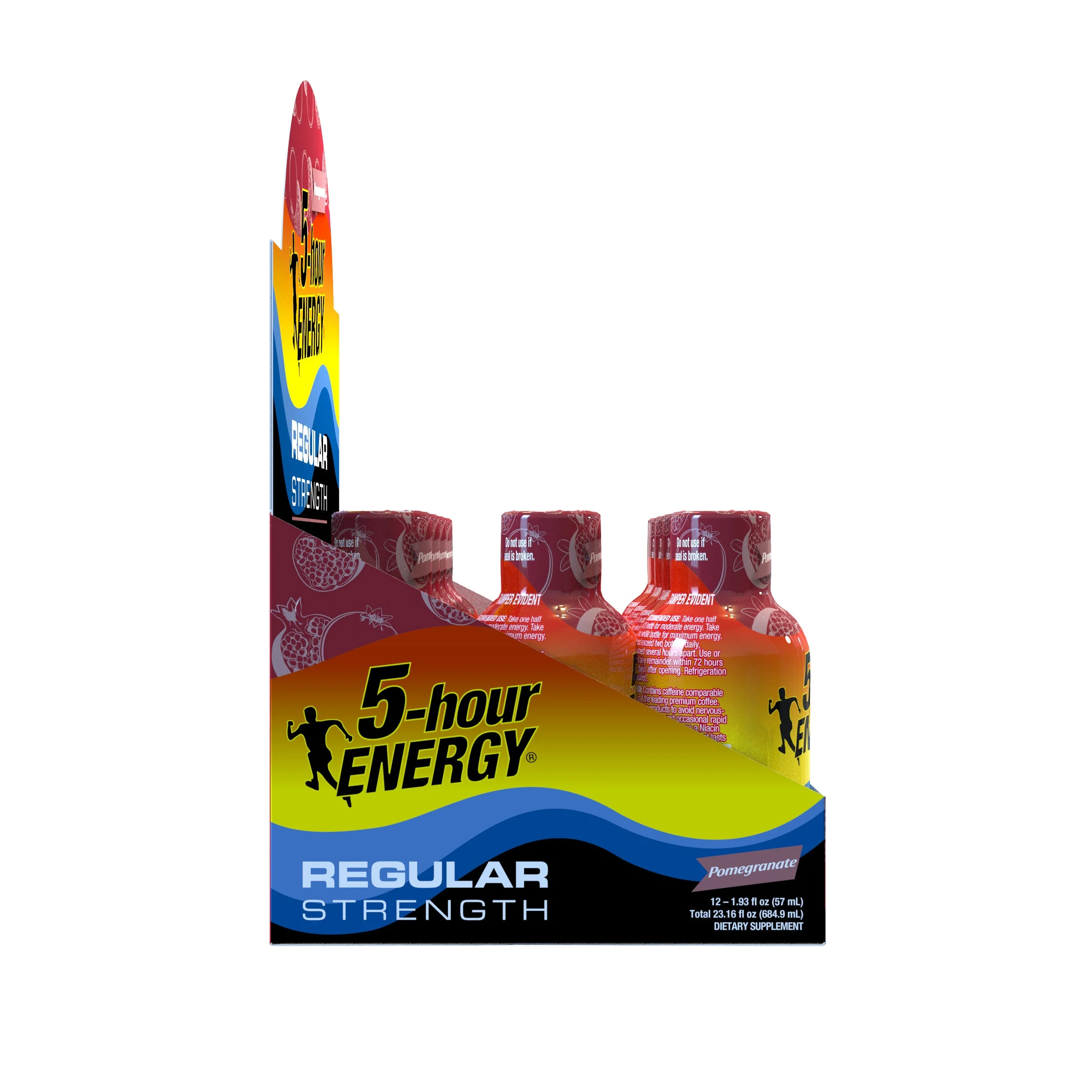 Hour Energy Shot Regular Strength Pomegranate Pack 1.93 Fluid Ounce - 216 Per Case.
