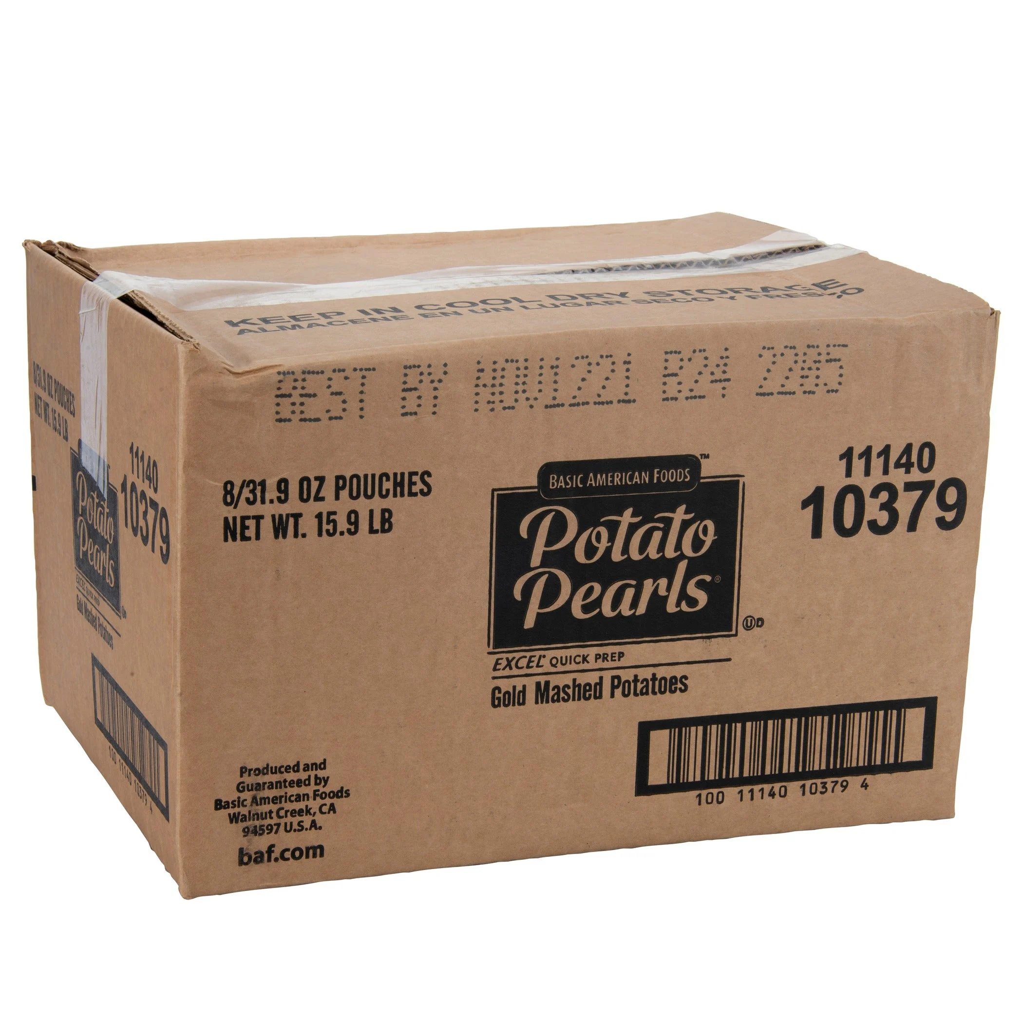Potato Pearls Excel Gold Mashed Potatoes 31.9 Ounce Size - 8 Per Case.