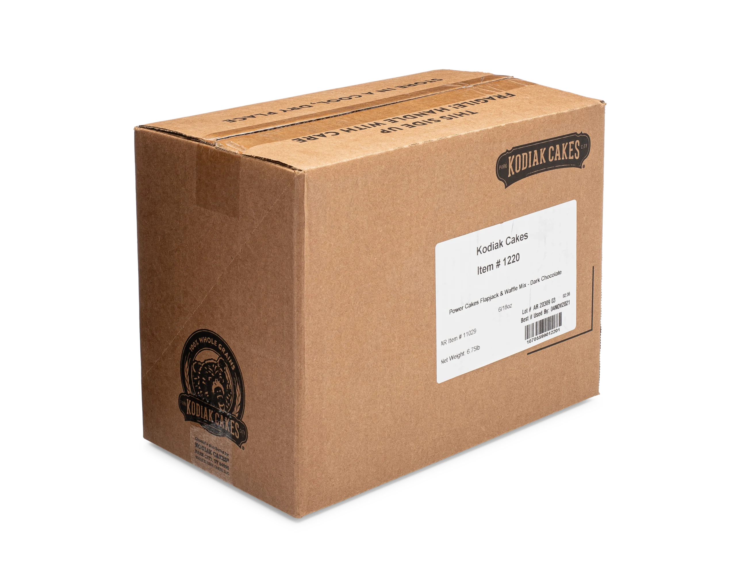 Kodiak Cakes Dark Chocolate Power Cakes 18 Ounce Size - 6 Per Case.