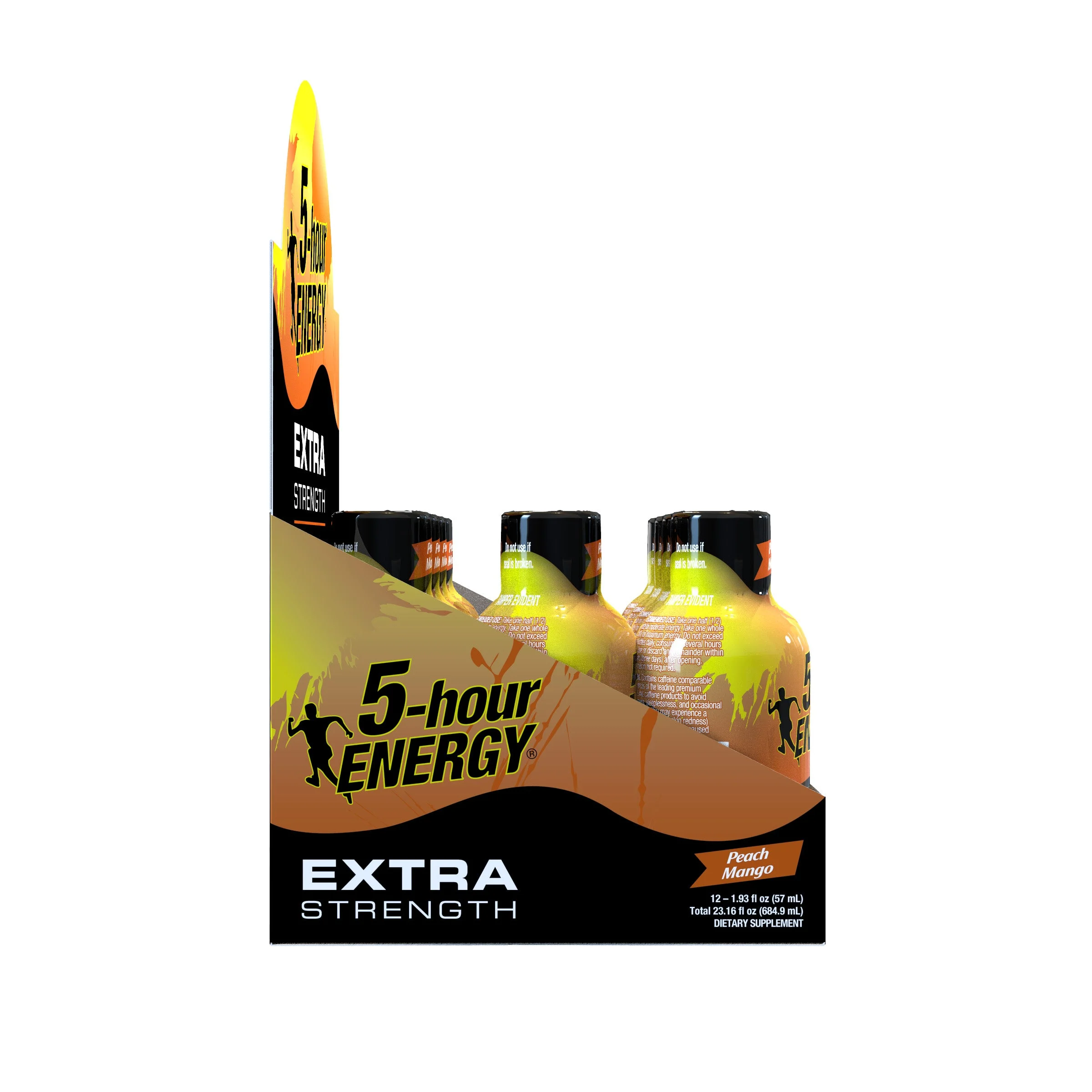 Hour Energy Shot Extra Strength Peachmango Pack 1.93 Fluid Ounce - 216 Per Case.