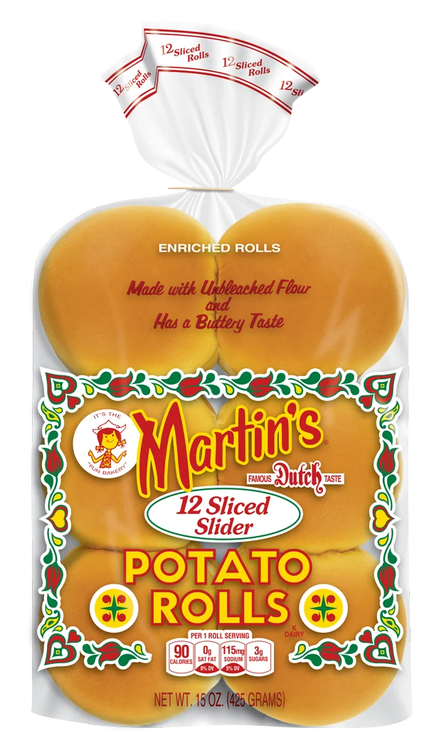 Martins Slices Slider Rolls 12 Each - 7 Per Case.