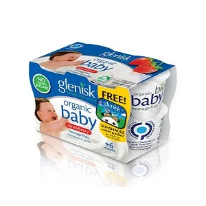 Glenisk Organic Baby Fromage Frais Strawberry 4x60g