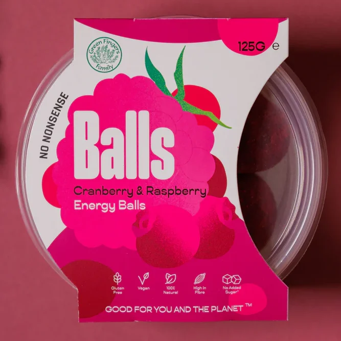 Green Fingers Family Cranberry & Raspberry Energy Balls 125g