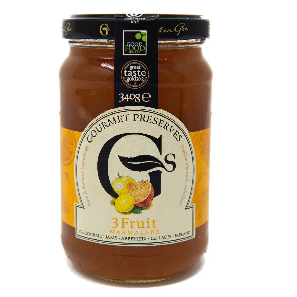 G's Gourmet Preserves 3 Fruit Marmalade 340g
