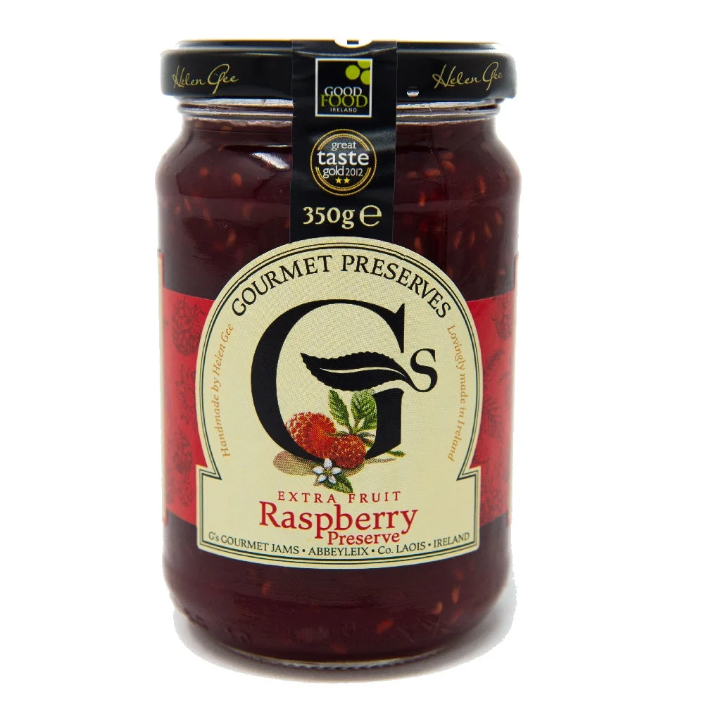 G's Gourmet Preserves Raspberry Jam 340g