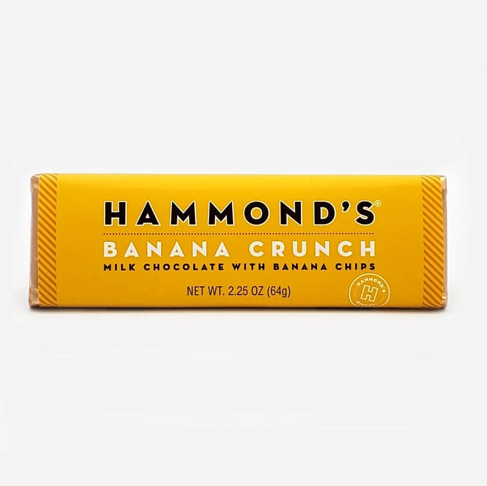 Hammond's Banana Crunch Milk Chocolate Bar 2.25oz