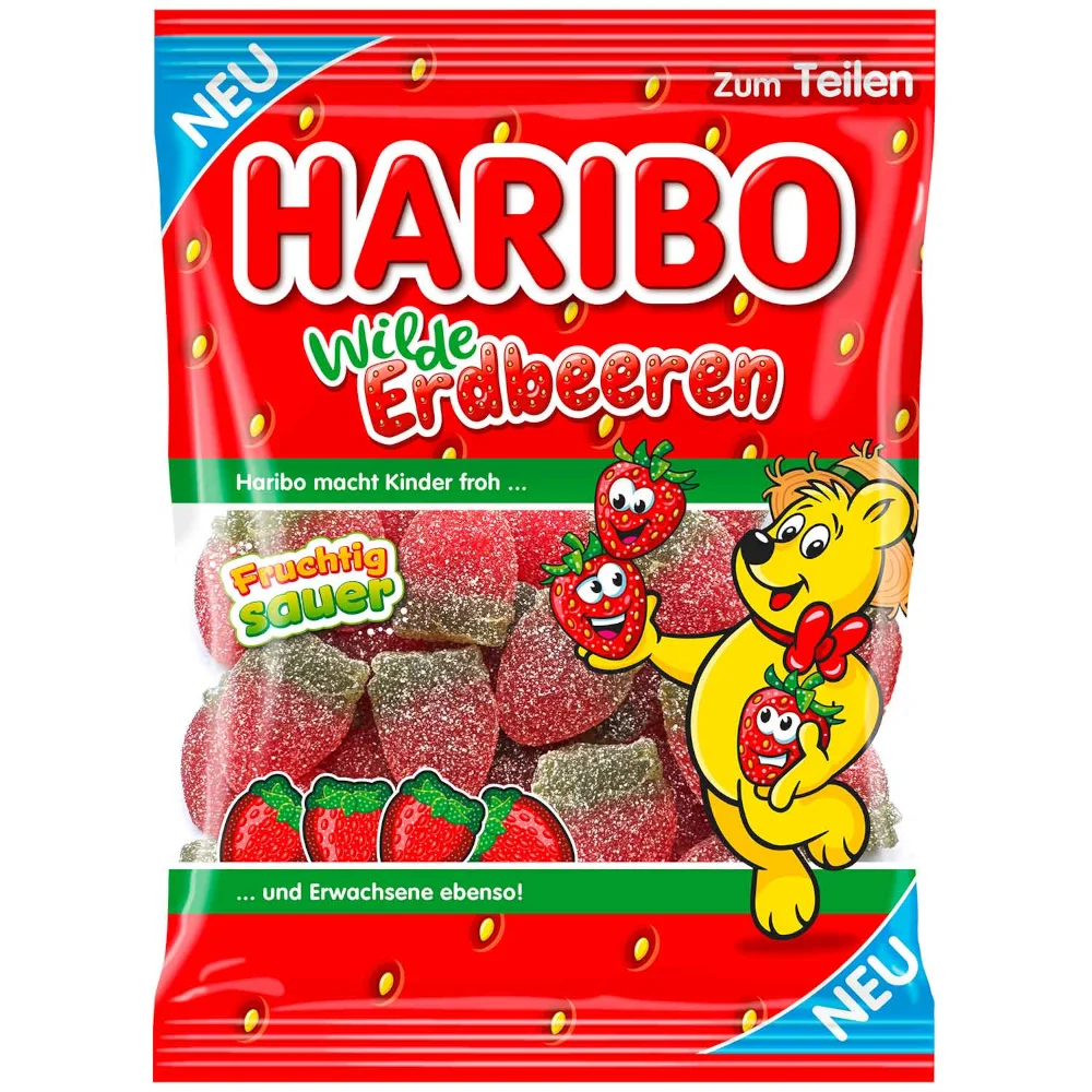 Haribo Wilde Erdbeeren fruchtig sauer, vegan 175g / 6.17oz