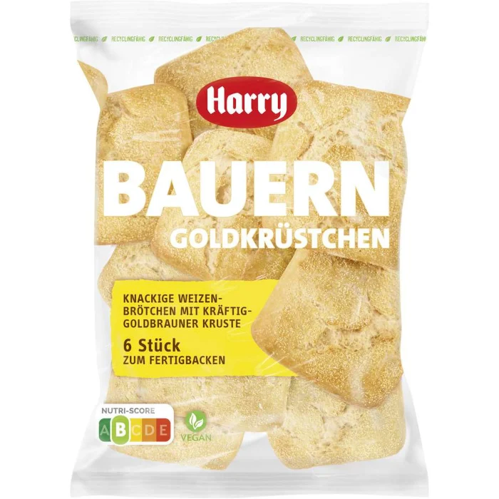 Harry Bauern Goldkrüstchen Brötchen zum Fertigbacken 6 Stück