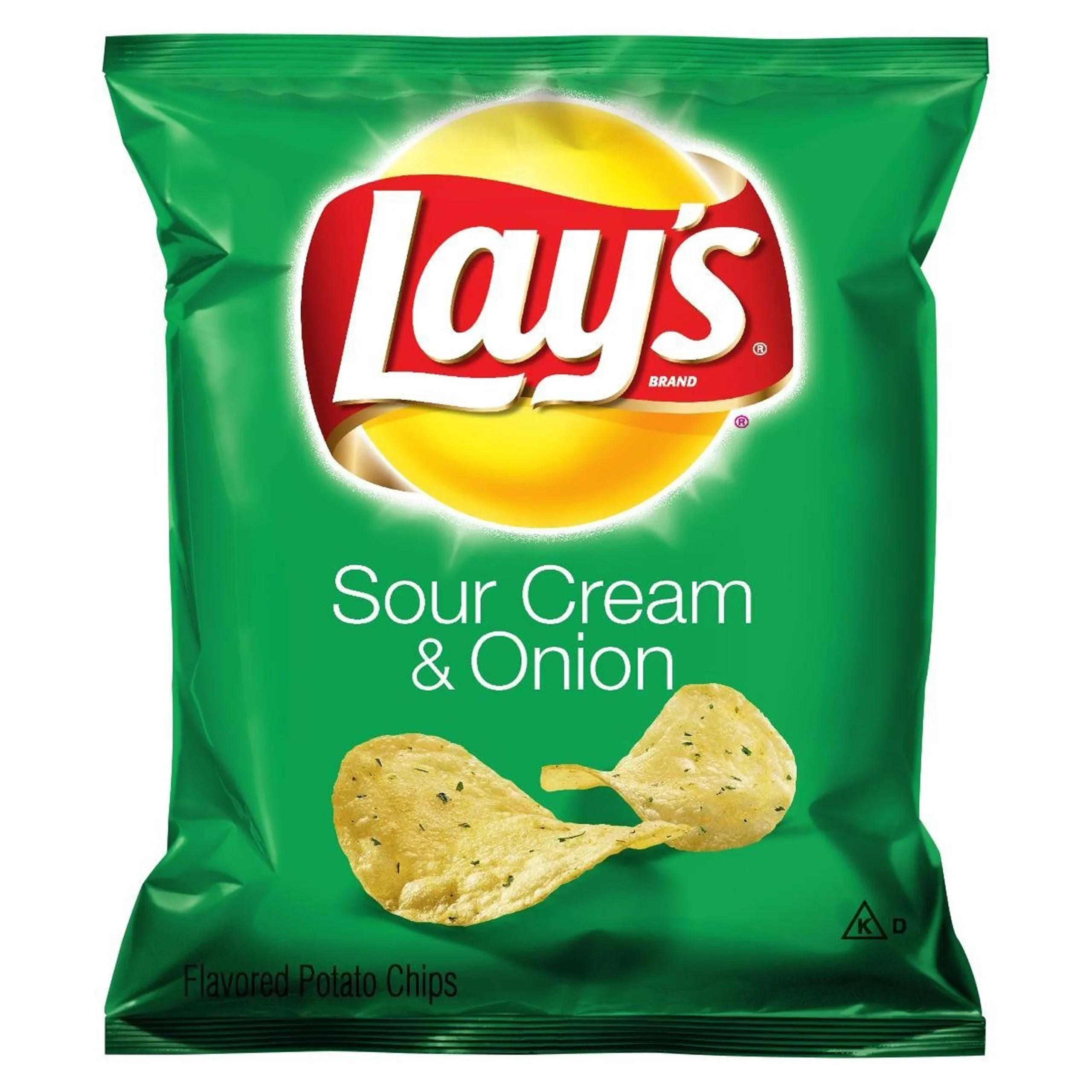 Lays Sour Crmonion 1 Ounce Size - 104 Per Case.