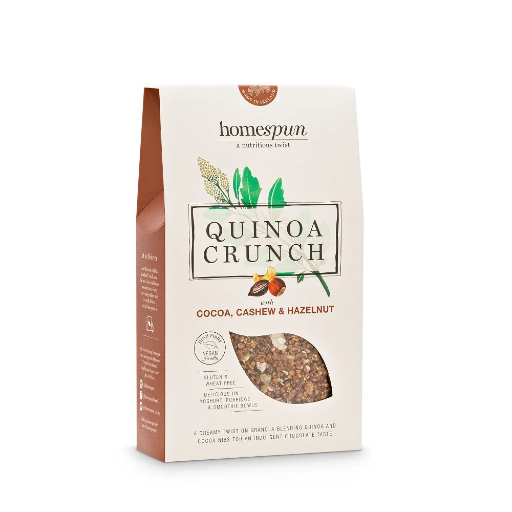 Homespun Quinoa Crunch Granola with Cocoa cashew & Hazelnut 275g