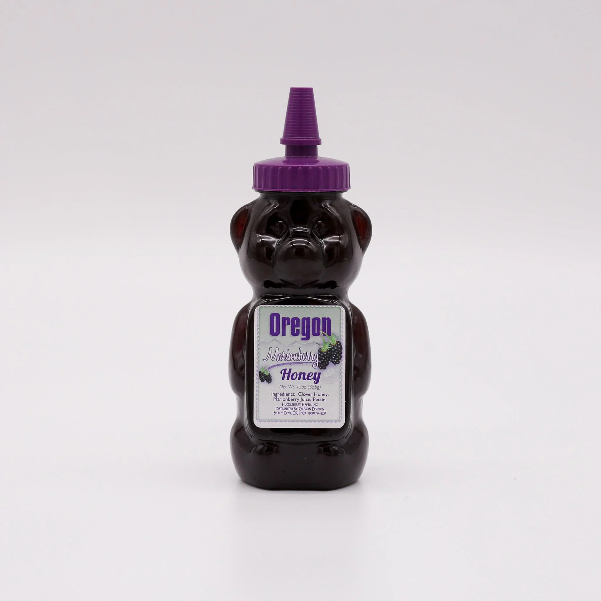 Huckleberry Haven Honey Bear: Marionberry 12oz