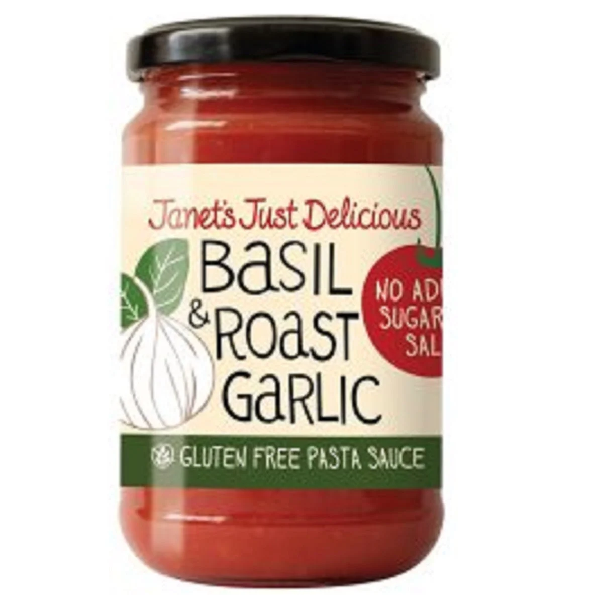 Janet's Just Delicious Basil & Roast Garlic Pasta Sauce 350g