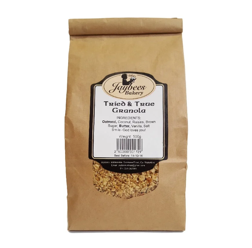 Jaybees Bakery Tried & True Granola 500g