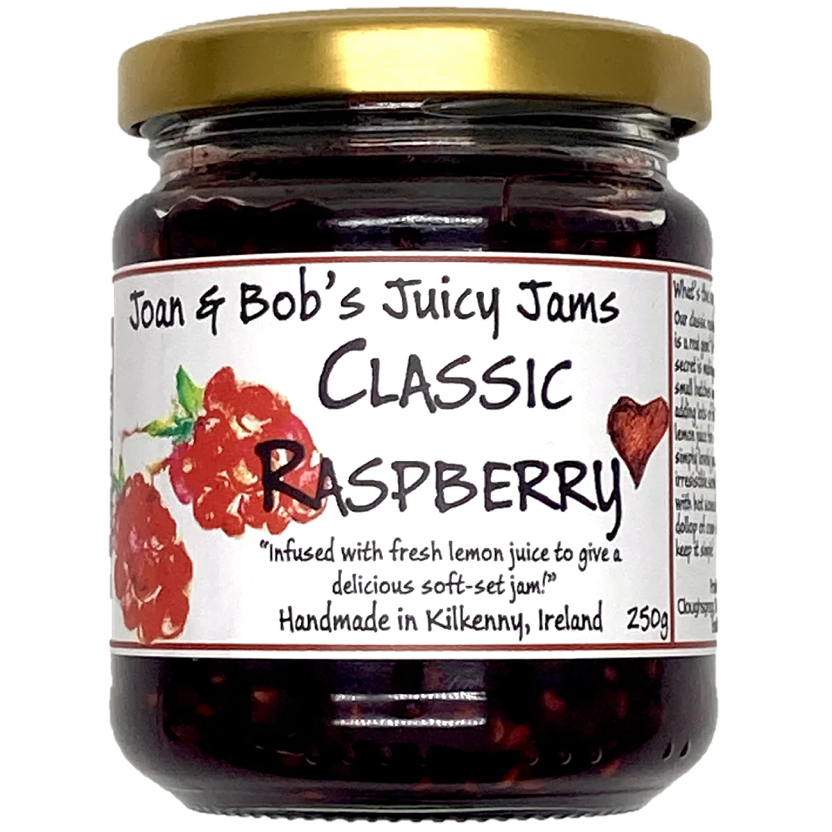 Joan & Bob's Classic Raspberry Jam 250g