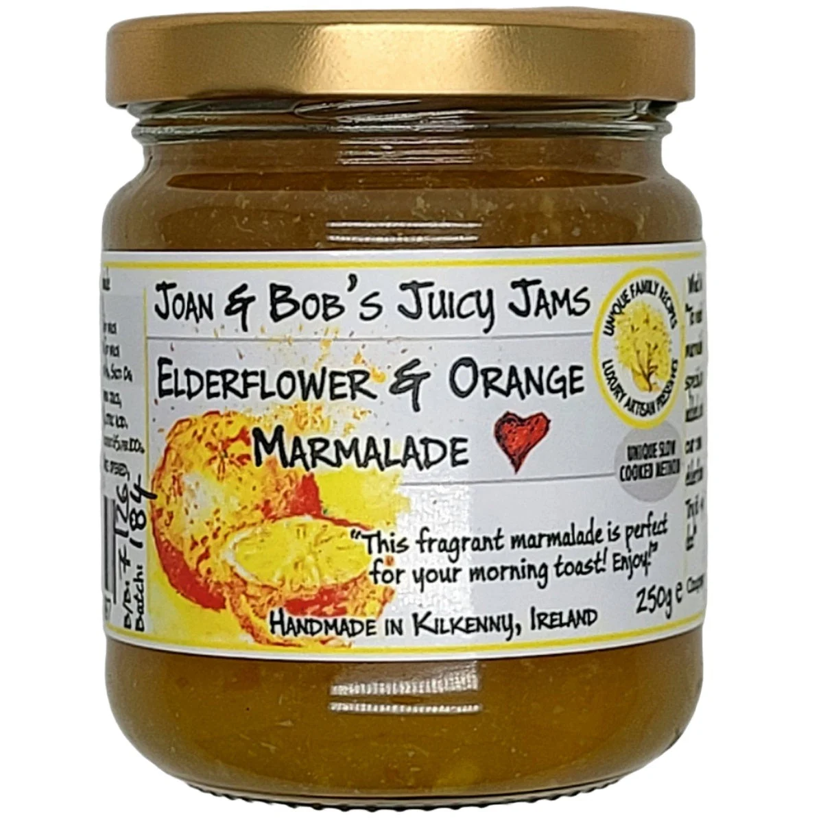 Joan & Bob's Elderflower & Orange Marmalade 250g