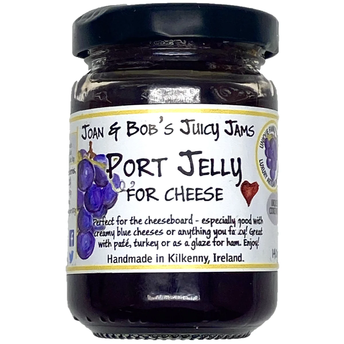 Joan & Bob's Juicy Jams Port Jelly for Cheese 140g