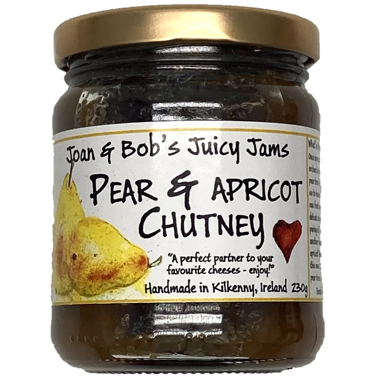 Joan & Bob's Pear & Apricot Chutney 230g