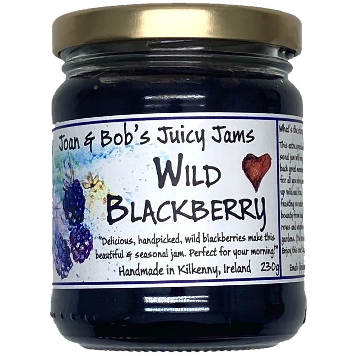 Joan & Bob's Wild Blackberry Jam 230g