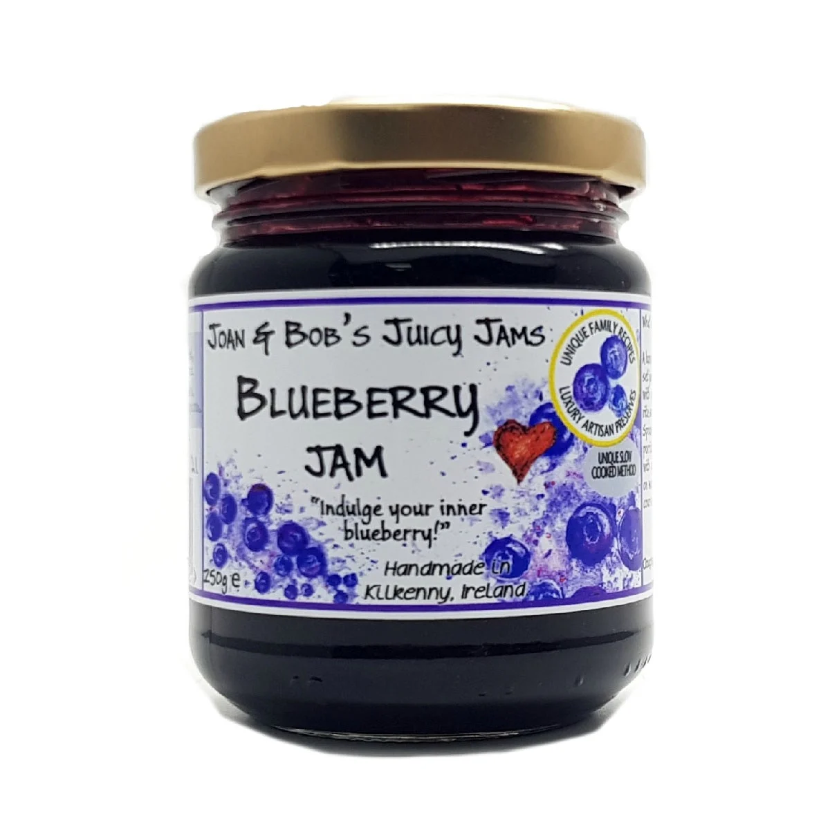 Joan & Bob's Juicy Jams Blueberry Jam 250g