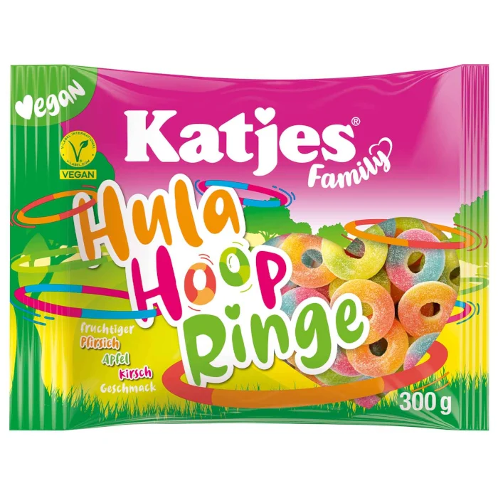 Katjes Family Hula Hoop Ringe veganes Fruchtgummi 300g / 10.58oz