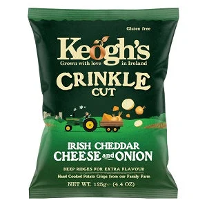 Keogh's Crinkle Cut Cheddar Cheese & Onion 125g