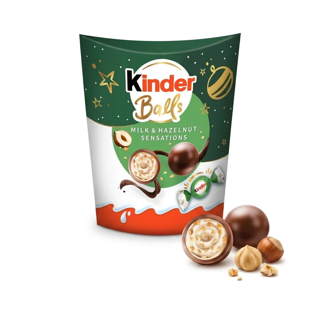 Kinder Milk & Hazelnut Choco Balls 90g