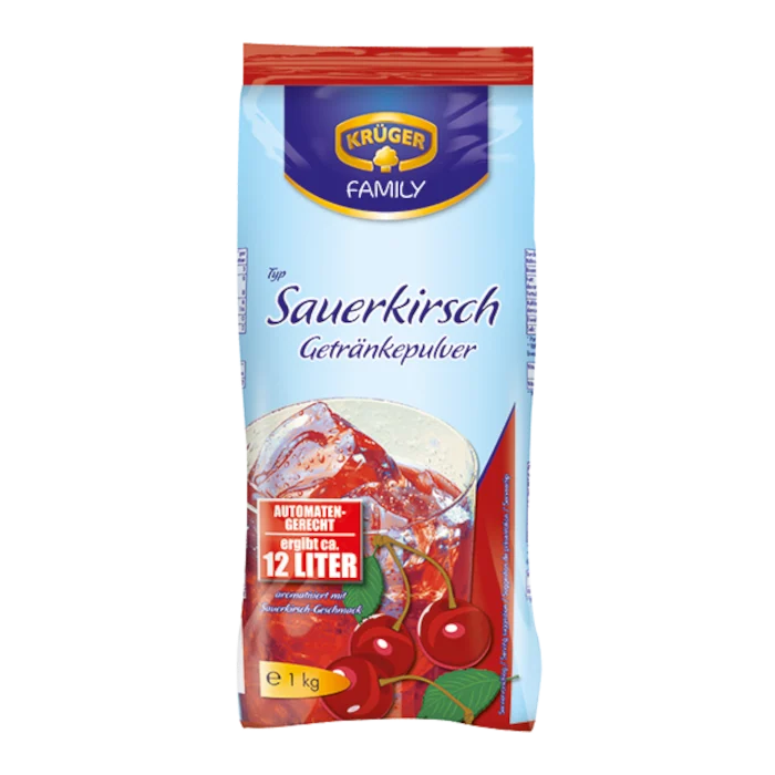 KRÜGER FAMILY Getränkepulver Sauerkirsche 1kg / 2.2lbs