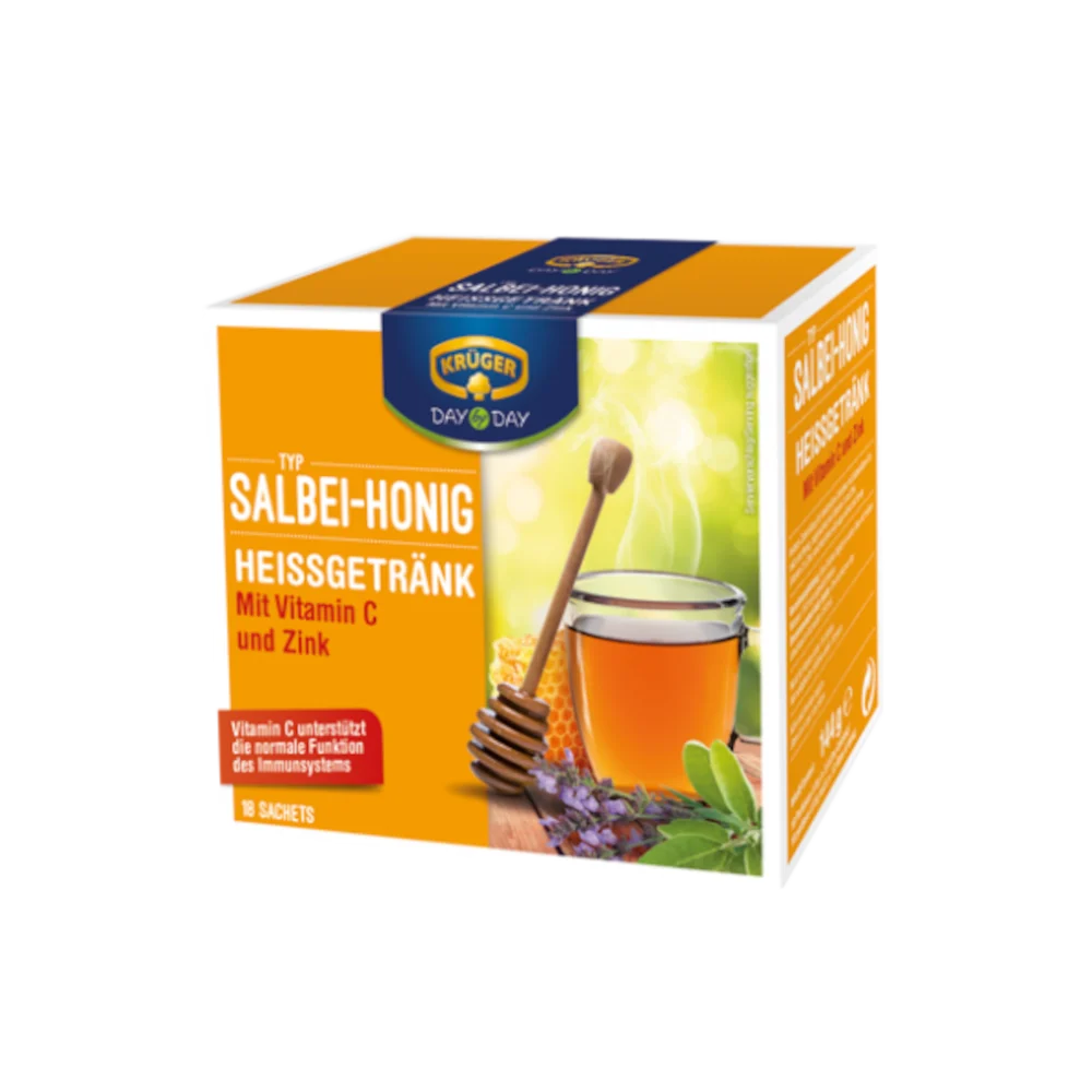 KRÜGER DAY by DAY Heißgetränk Salbei-Honig 160g / 5.64oz