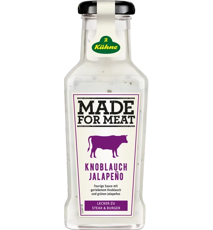 Kühne Made for Meat Knoblauch Jalapeño Sauce 235ml / 8.28 fl. oz.