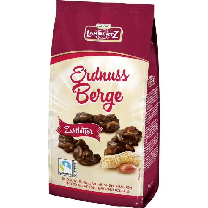 Lambertz Erdnussberge Zartbitterschokolade 250g / 8.81oz