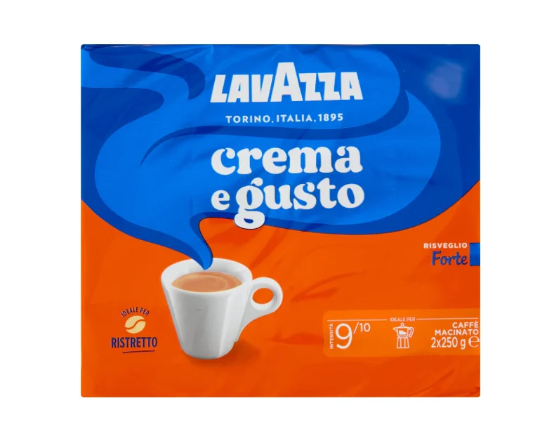 LavAzza Caffe' Espresso Crema e Gusto Forte Ground Coffee 2x250g