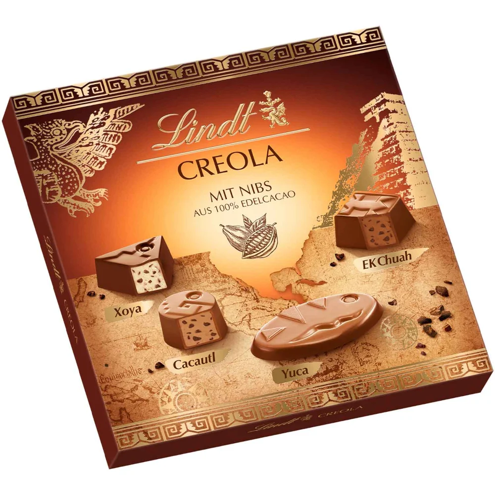 Lindt Creola Pralinés mit NIBS aus 100% Edelkakao 100g / 3.52oz
