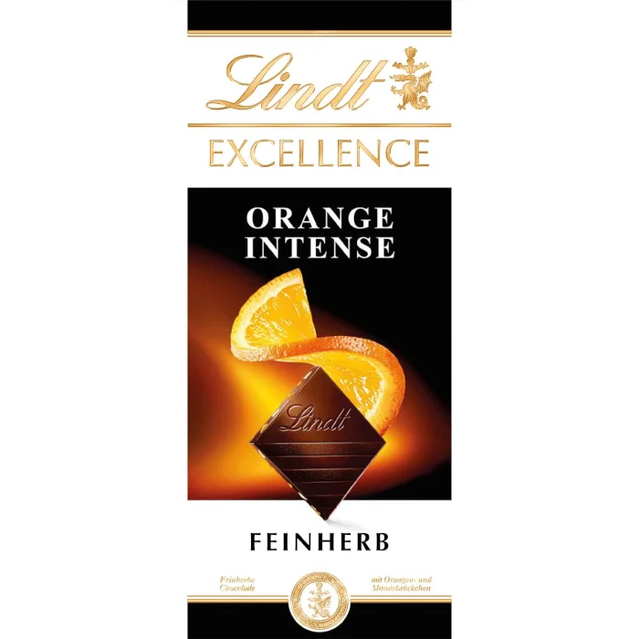 Lindt Excellence Orange Intense Feinherb Schokoladen Tafel 100g / 3.52oz