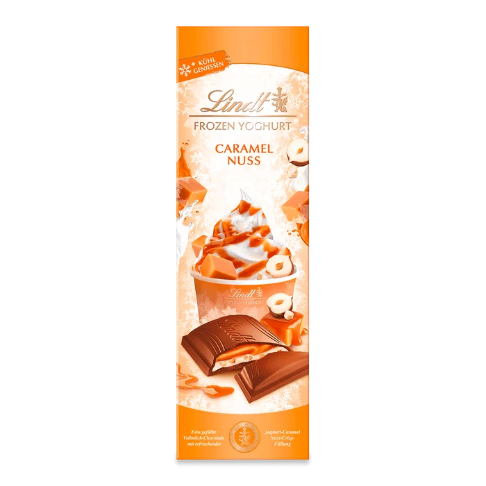 Lindt Frozen Yoghurt Caramel & Nuss Tafel 100g / 3.52oz