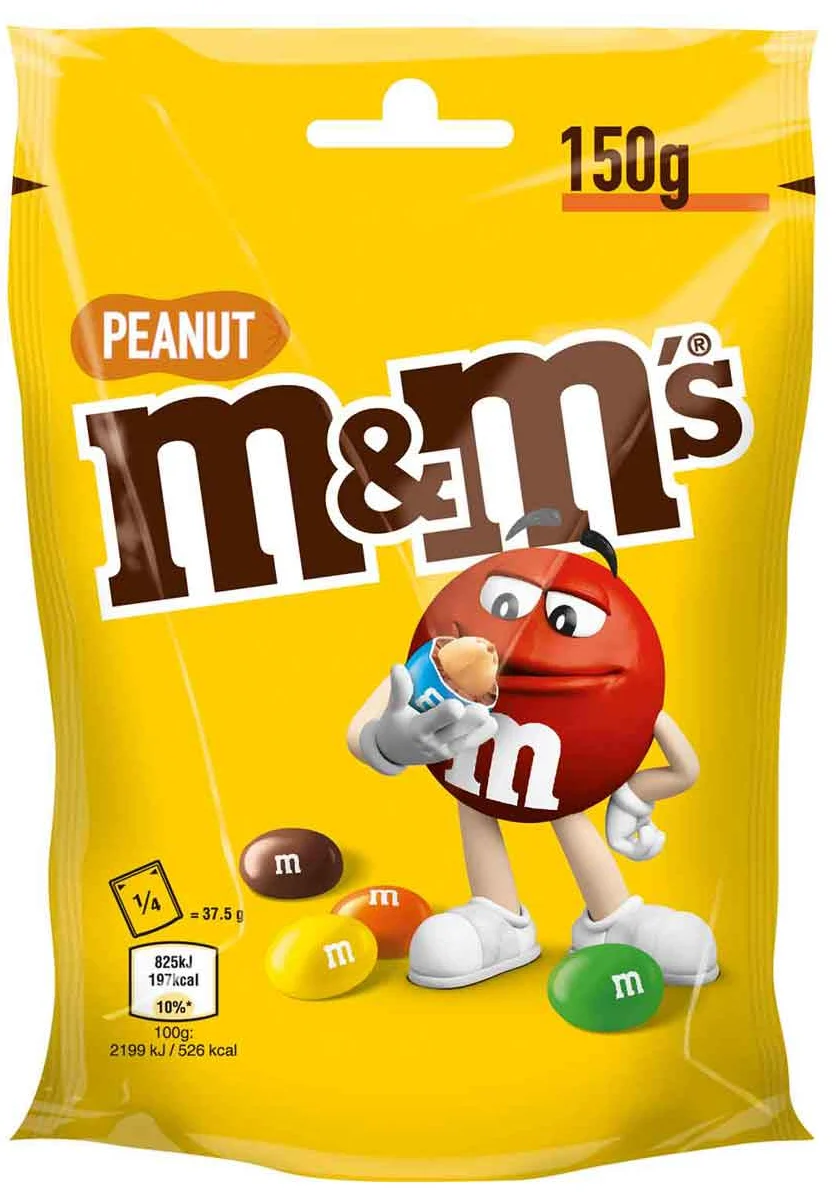 M&M'S Peanut, Dragierte Erdnüsse in Milchschokolade 150g