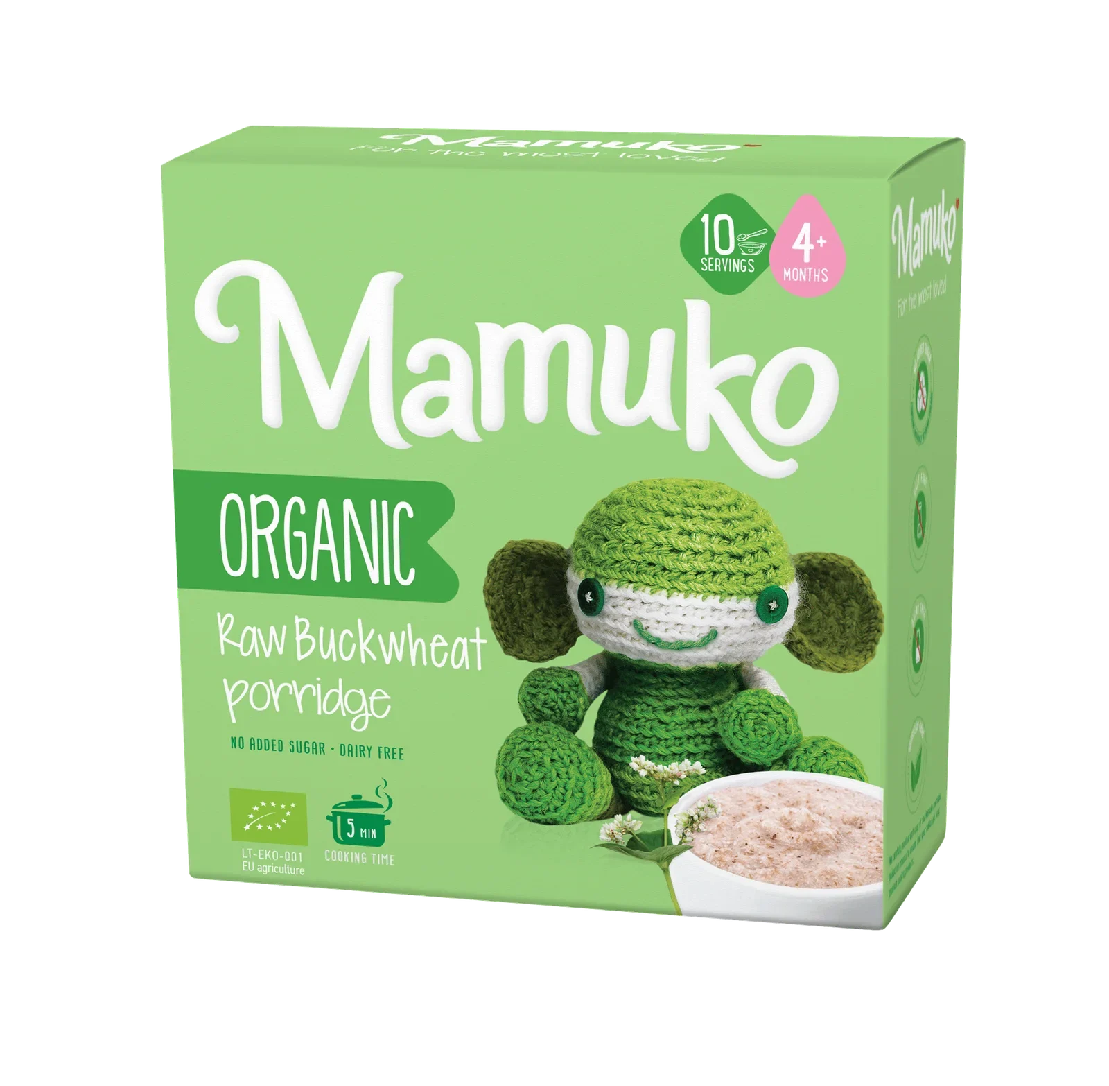MAMUKO Organic Raw Buckwheat Porridge 200g/10pack