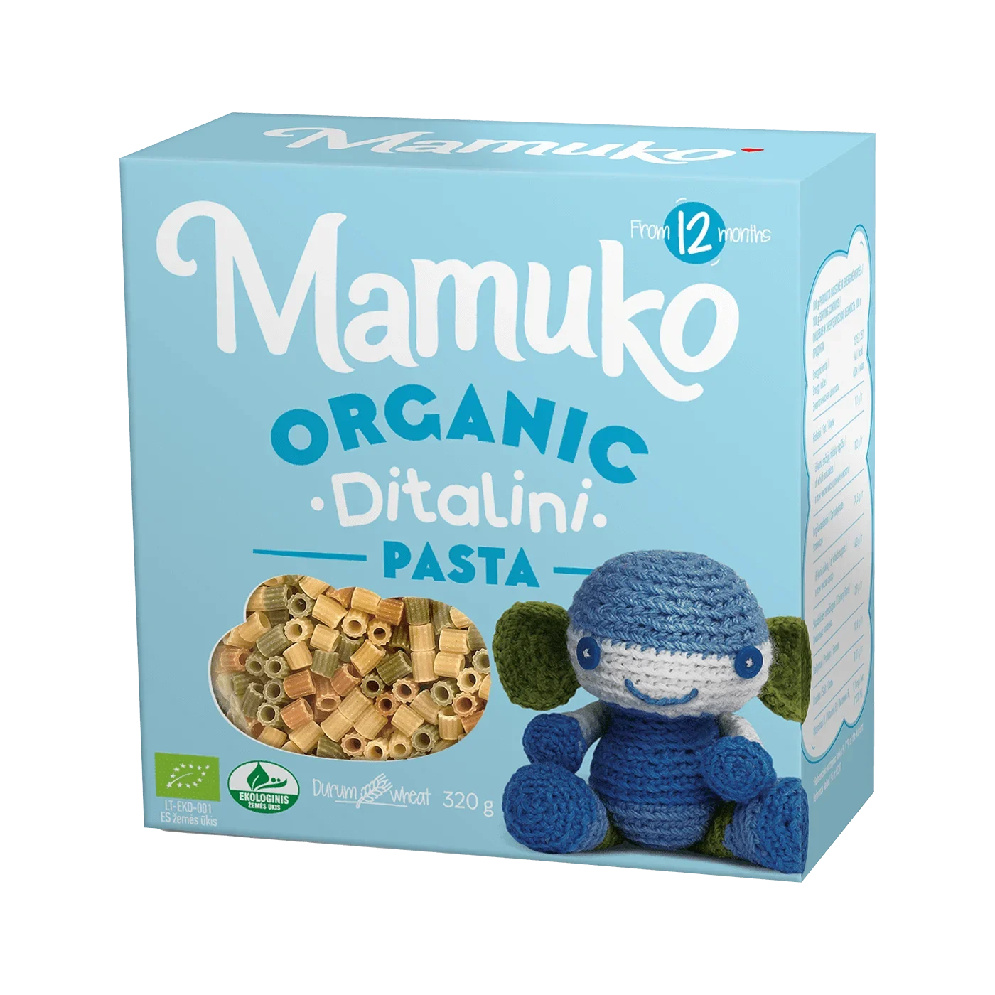 MAMUKO Organic Ditalini Pasta 320g/10pack