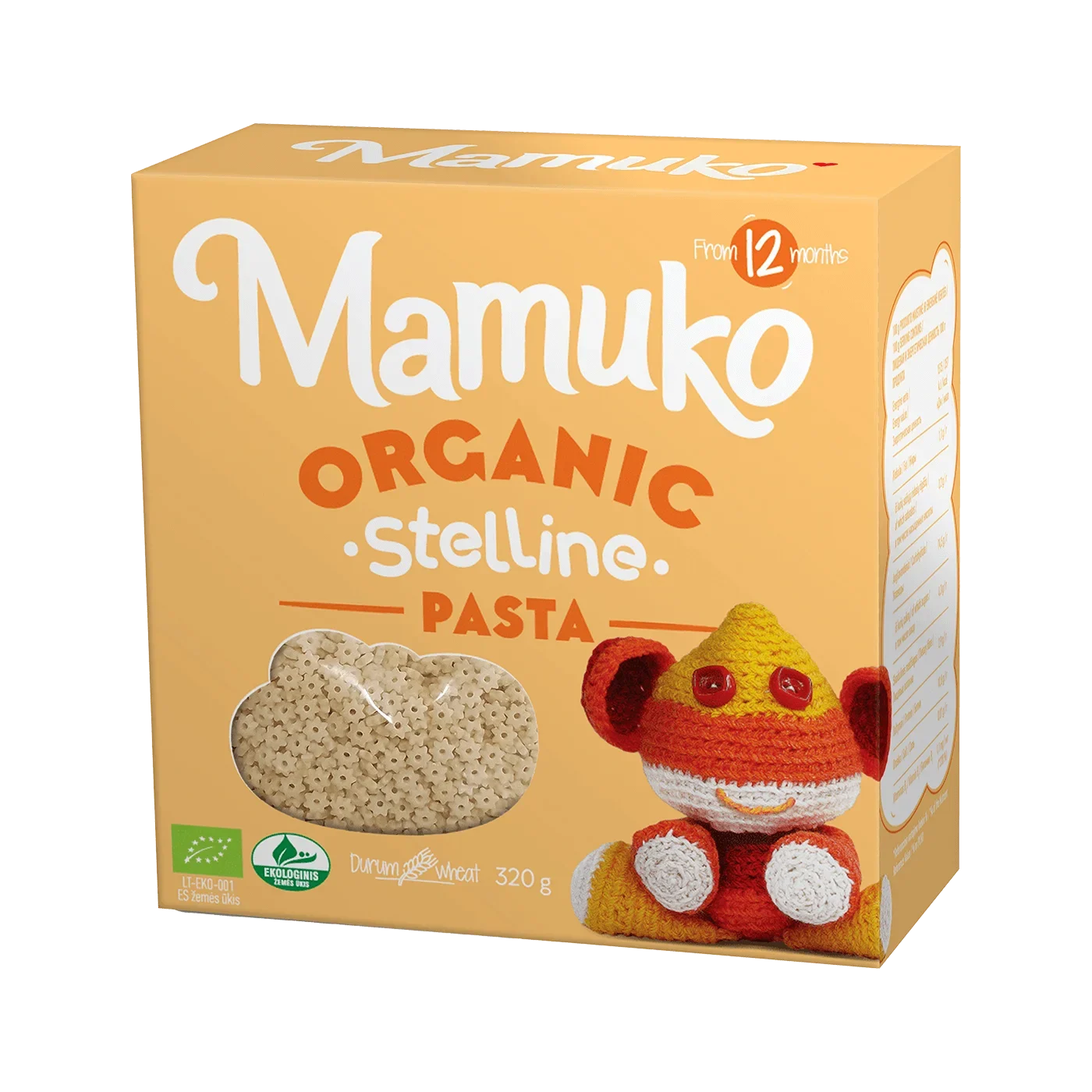 MAMUKO Organic Stelline Pasta 320g/10pack