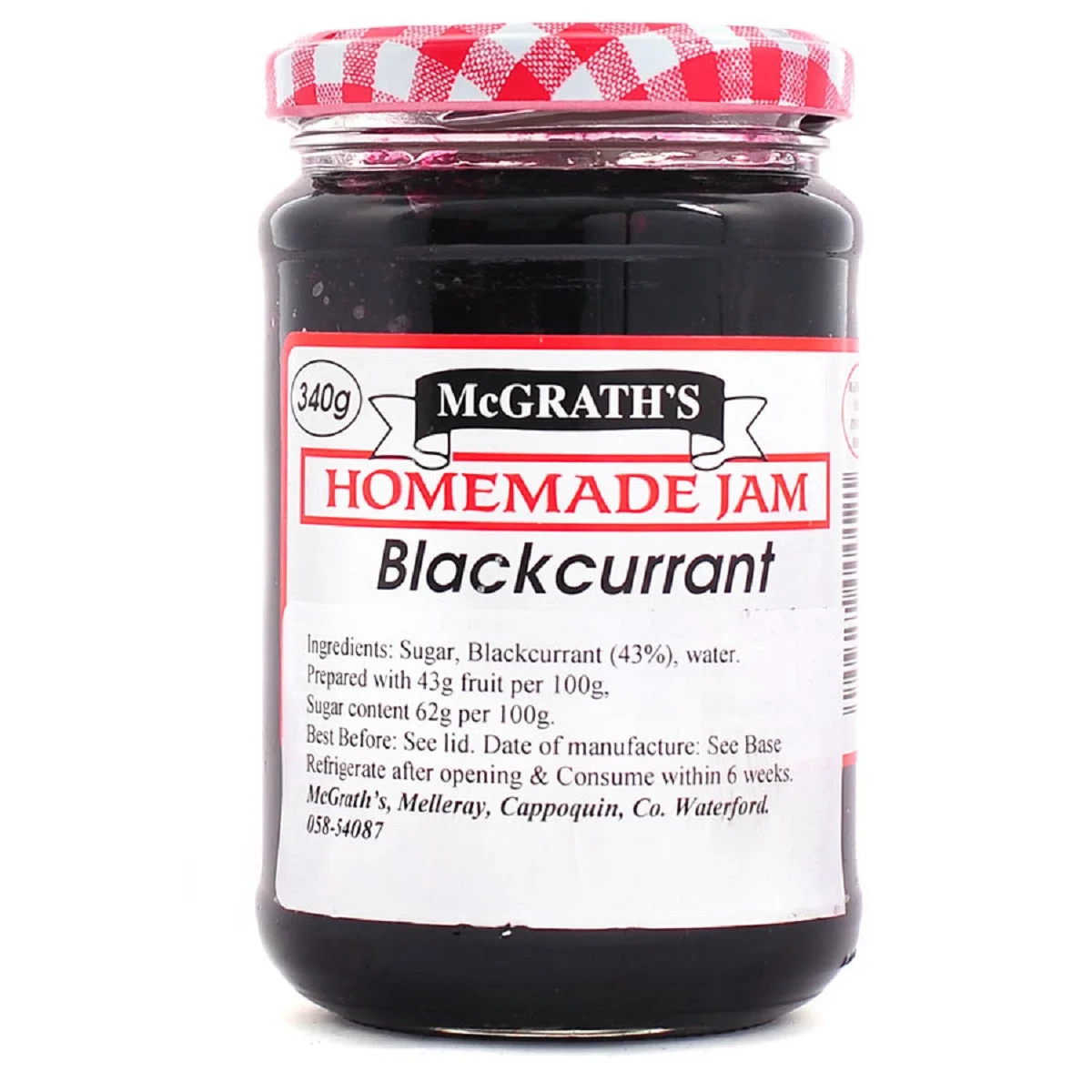 McGrath's Homemade Blackcurrant Jam 340g