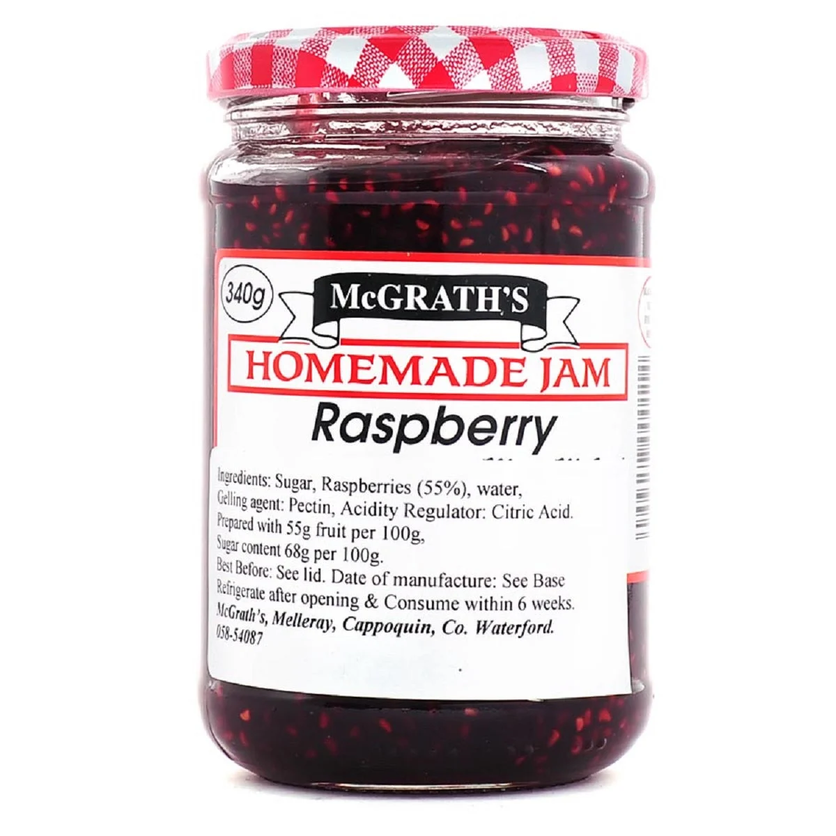 McGrath's Homemade Raspberry Jam 340g