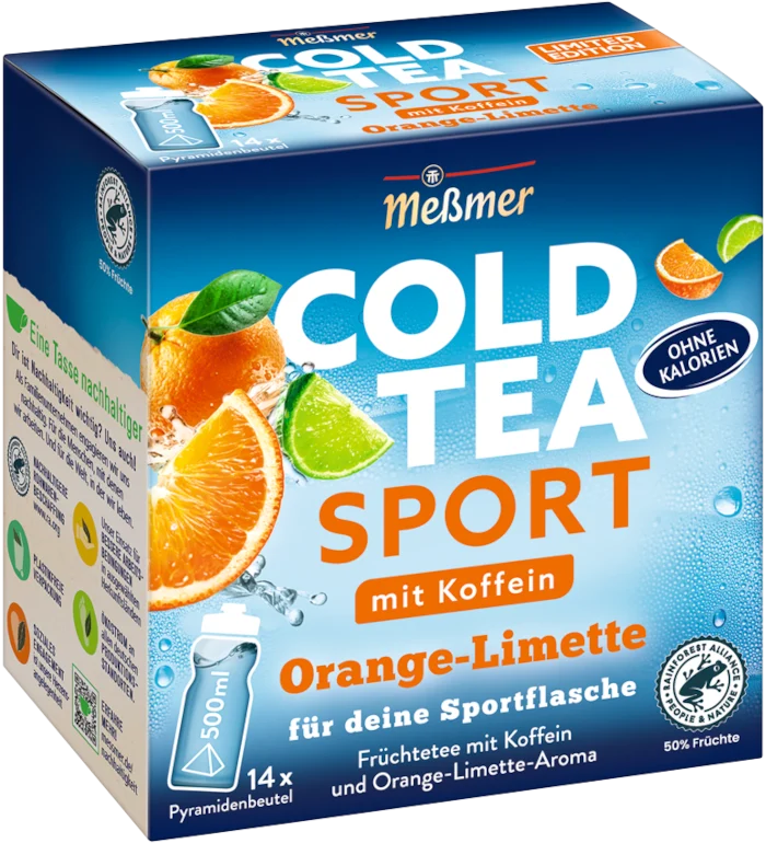 Meßmer Cold Tea Sport Orange-Limette 14 Pyramidenbeutel