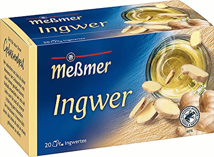 Meßmer Ingwertee 20 einzeln verpackte Teebeutel